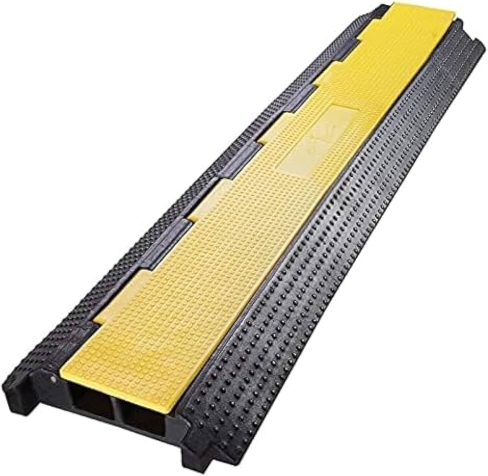 Heavy-duty rubber cable ramp for event cable protection
