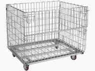 Foldable mesh storage cage for event equipment