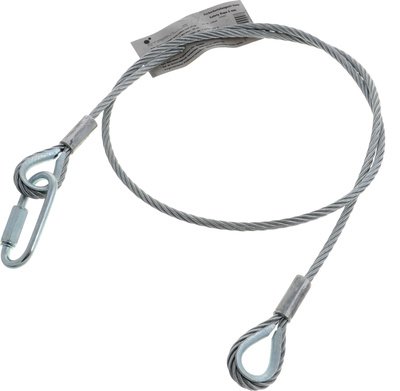 Steel safety sling with identification tag for event rigging